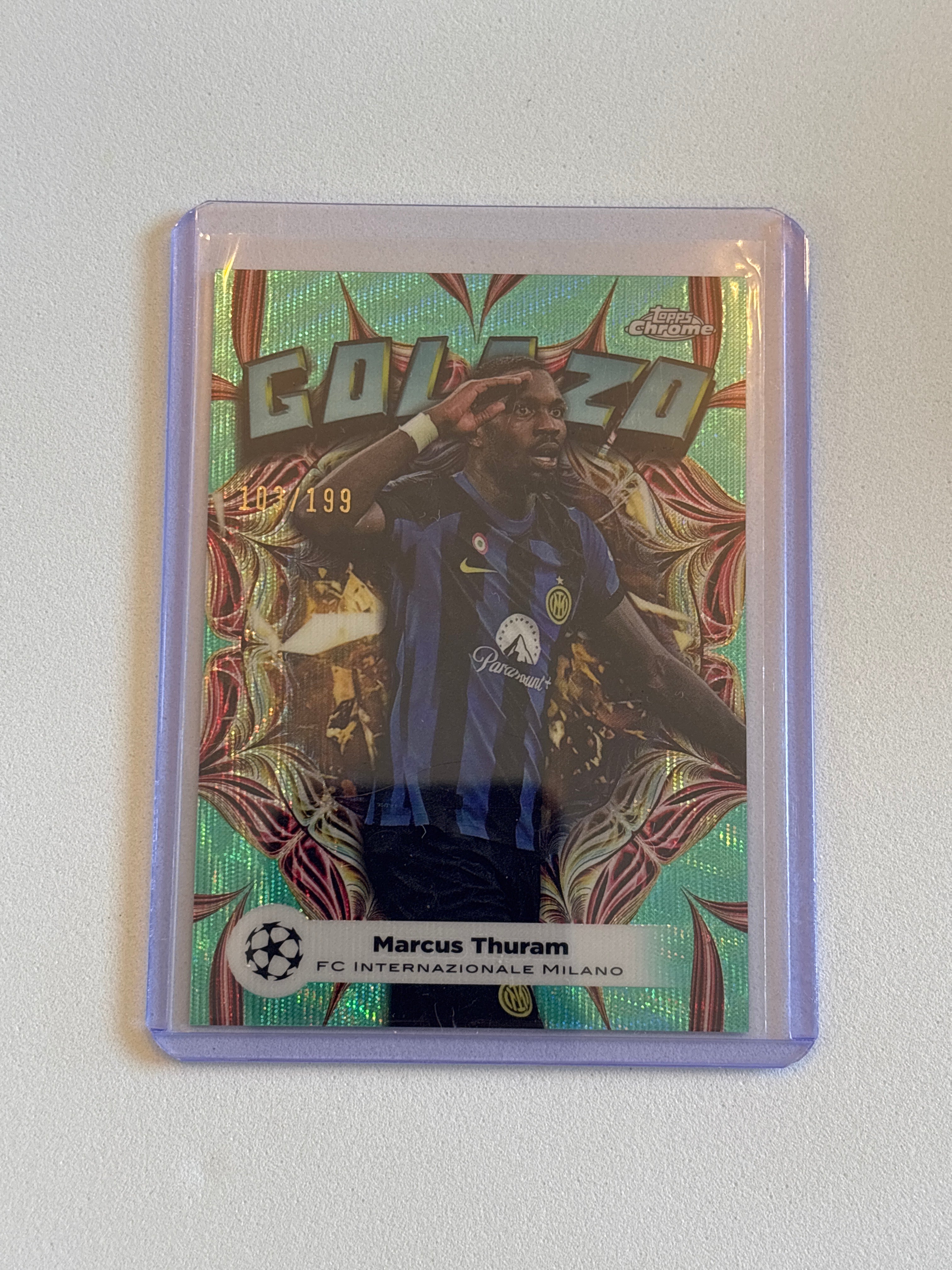 Thuram- Topps Chrome Aqua Golazo /199